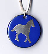 Email-Schmuck - Hnger (Pferd aus Silber)